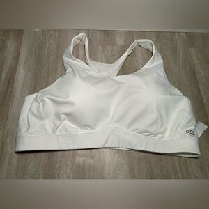 DSG Sports Women’s WHITE Removable Cups 2X Support Running Bra